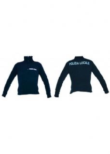 Maglia MICRO PILE blu zip corta POLIZIA LOCALE