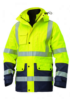 Giaccone Parka Multiuso HV+Corpetto Giallo HV