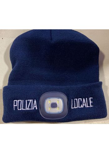 Berretto zuccotto luce LED Polizia locale