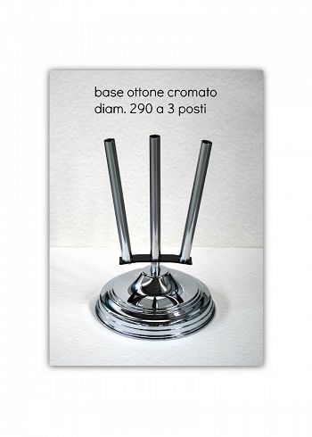 BASE IN OTTONE CROMATO AD TRE POSTI