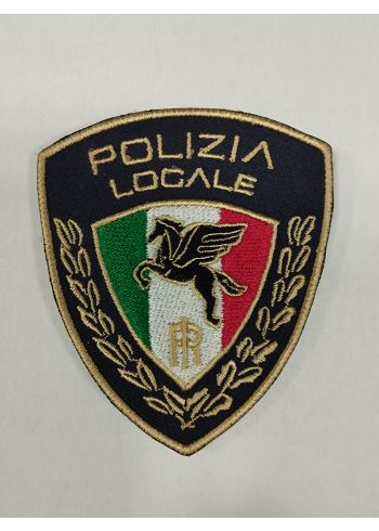 Scudetto Polizia Locale Pegaso   ricamato con velcro